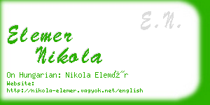 elemer nikola business card